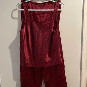 Red silky Victoria Secret pajamas